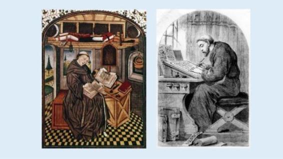 Image result for monks in monasteries in middle ages